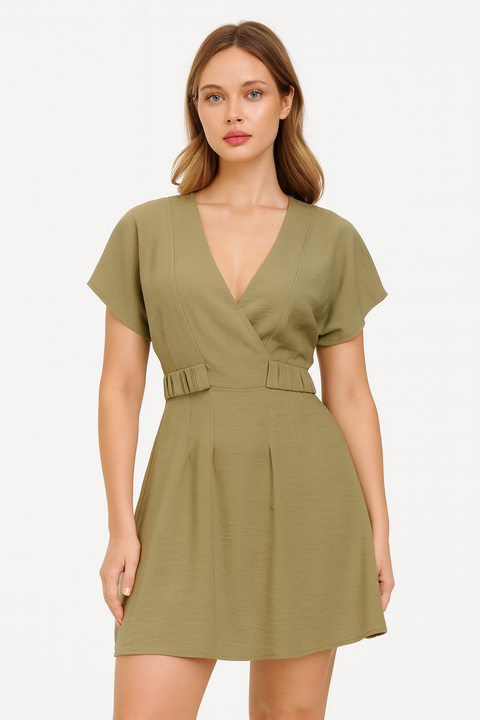 Asos Design Women's Khaki Dress ANF824