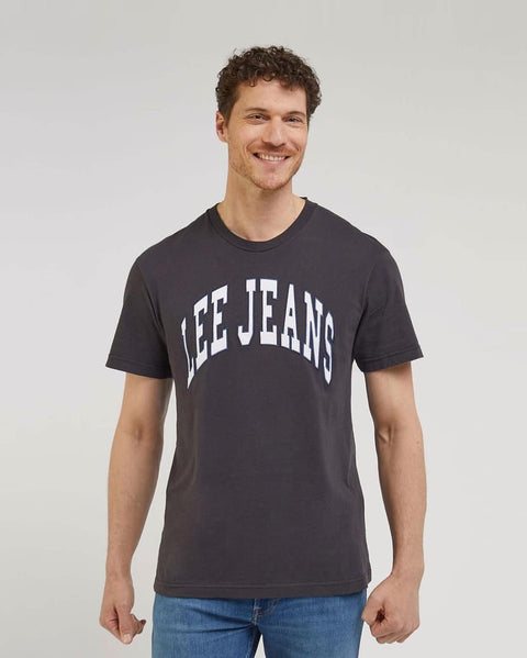 Lee Men's Washed Black Varsity T-Shirt | Lee In Lebanon