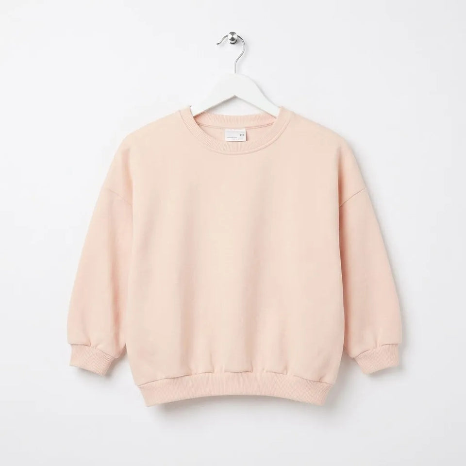 Zara Girl's Soft Peach Long Sleeve Pullover Sweatshirt|Zara in Lebanon