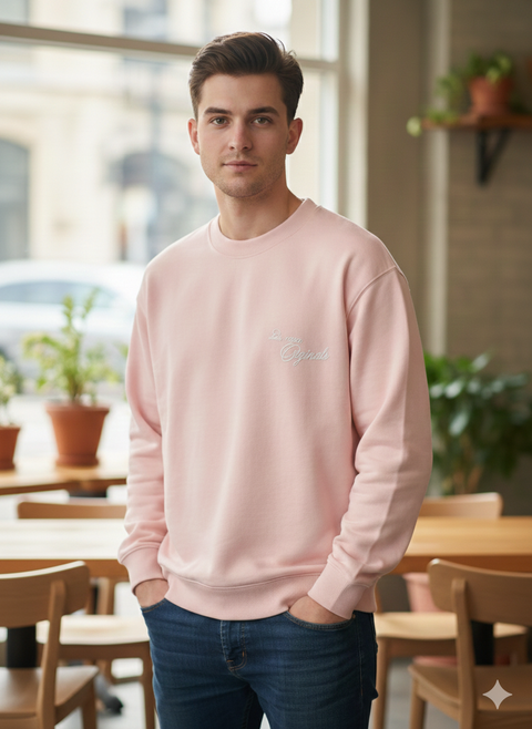 Jack & Jones Men's Light Pink Crew Neck Sweatshirt | Jack & Jones In Lebanon