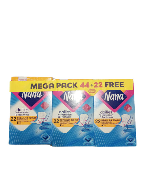 Nana Plies 22s Dailies Fresh & Protect Regular To Go 44+22 Free  | Nana In Lebanon