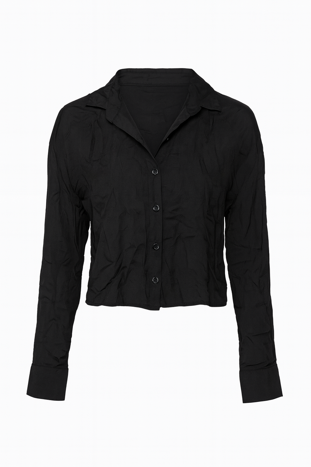 Forever 21 Women's Black Long Sleeve Satin Shirt | Forever 21 In Lebanon