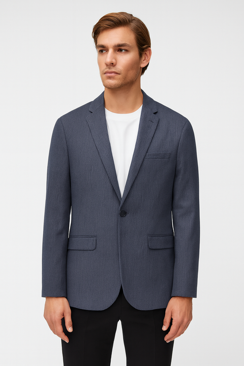 Asos Design Men's Navy Blue Blazer  ANF2126