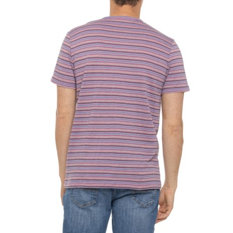 Marine Layer Men's Purple Short Sleeve Striped T-Shirt | Marine Layer In Lebanon