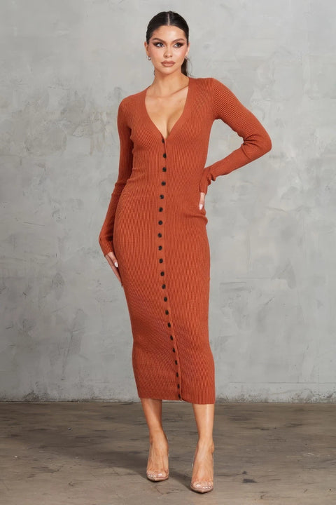 Forever 21 Women's Coral Ribbed V Neck Maxi Dress | Forever 21 In Lebanon