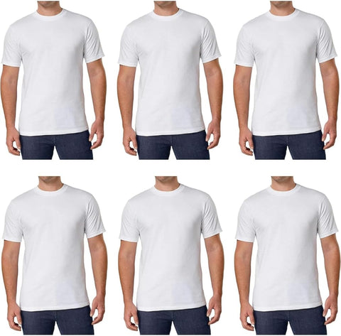 Kirkland Signature Men’s White Crew Neck T-Shirts 6pcs |Kirkland Signature In Lebanon