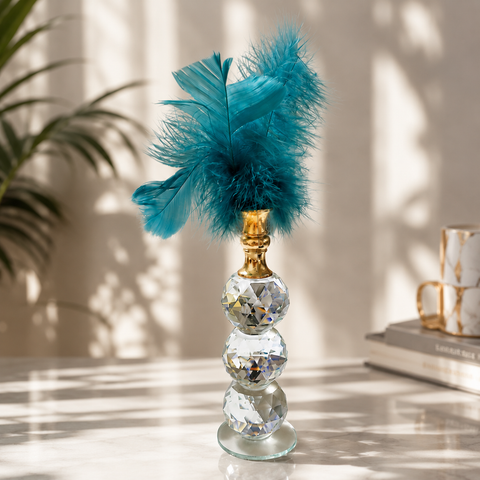 SD Crystal & Feather Decorative Item 25cm | SD In Lebanon