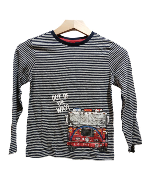 S.Oliver Boy's Dark Grey Striped Long-Sleeve Blouse |S.Oliver in Lebanon