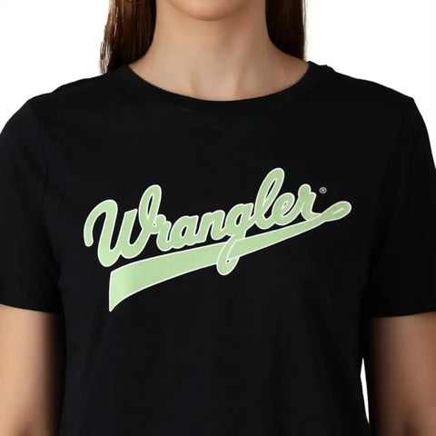 Wrangler Women's Navy Chest Logo Regular Fit T-Shirt | Wrangler In Lebanon