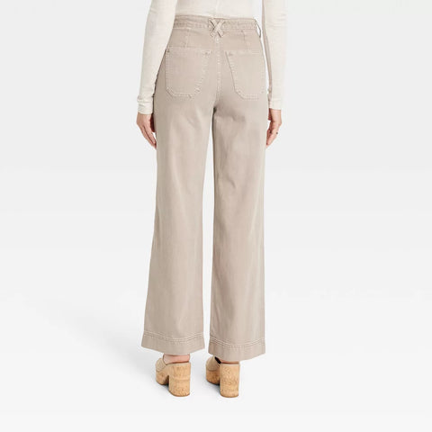 Universal Thread Women's Khaki High Waisted Wide Leg Cropped High-Rise Jeans | Universal Thread In Lebanon