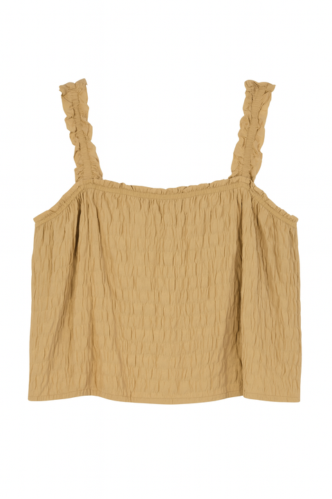 Forever 21 Women's Beige Ruffle Sleeveless Plus Size Crop Top | Forever In Lebanon