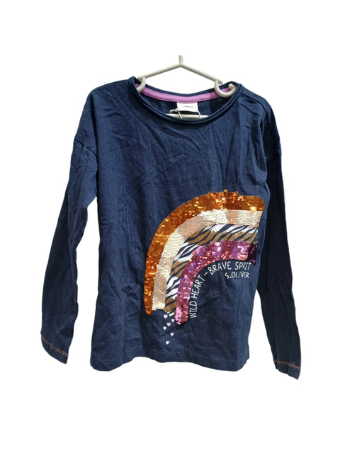 S.Oliver Girl's Navy Long-Sleeve Blouse |S.Oliver in Lebanon