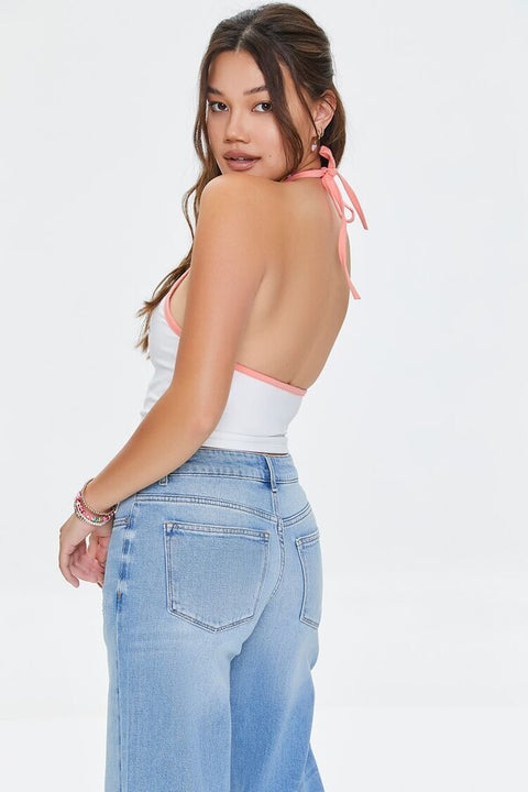 Forever 21 Women's White Rhinestone Crop Top | Forever 21 In Lebanon