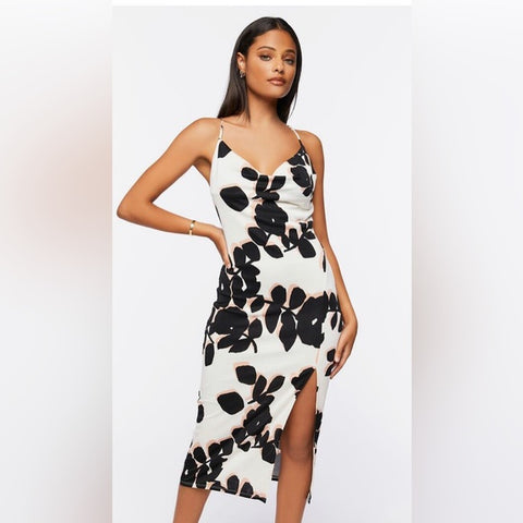Forever 21 Women's White Multi Sleeveless Open Back Dress | Forever 21 In Lebanon