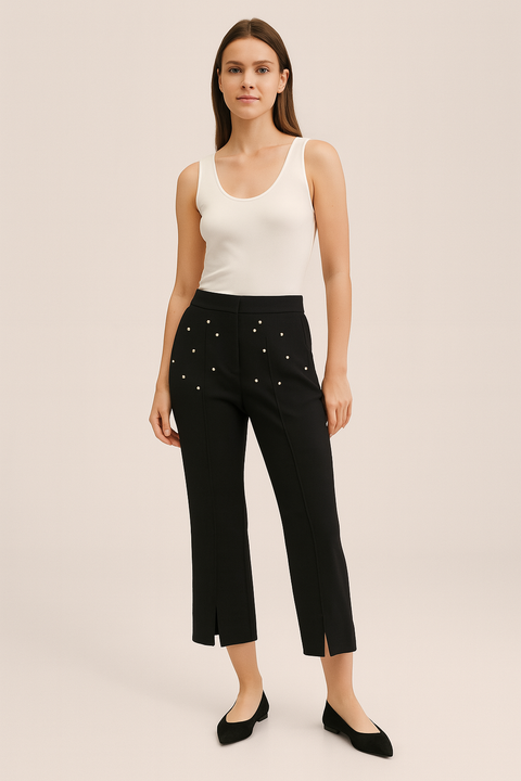 Mango Women's Black Wide Leg Pant |Mango In Lebanon
