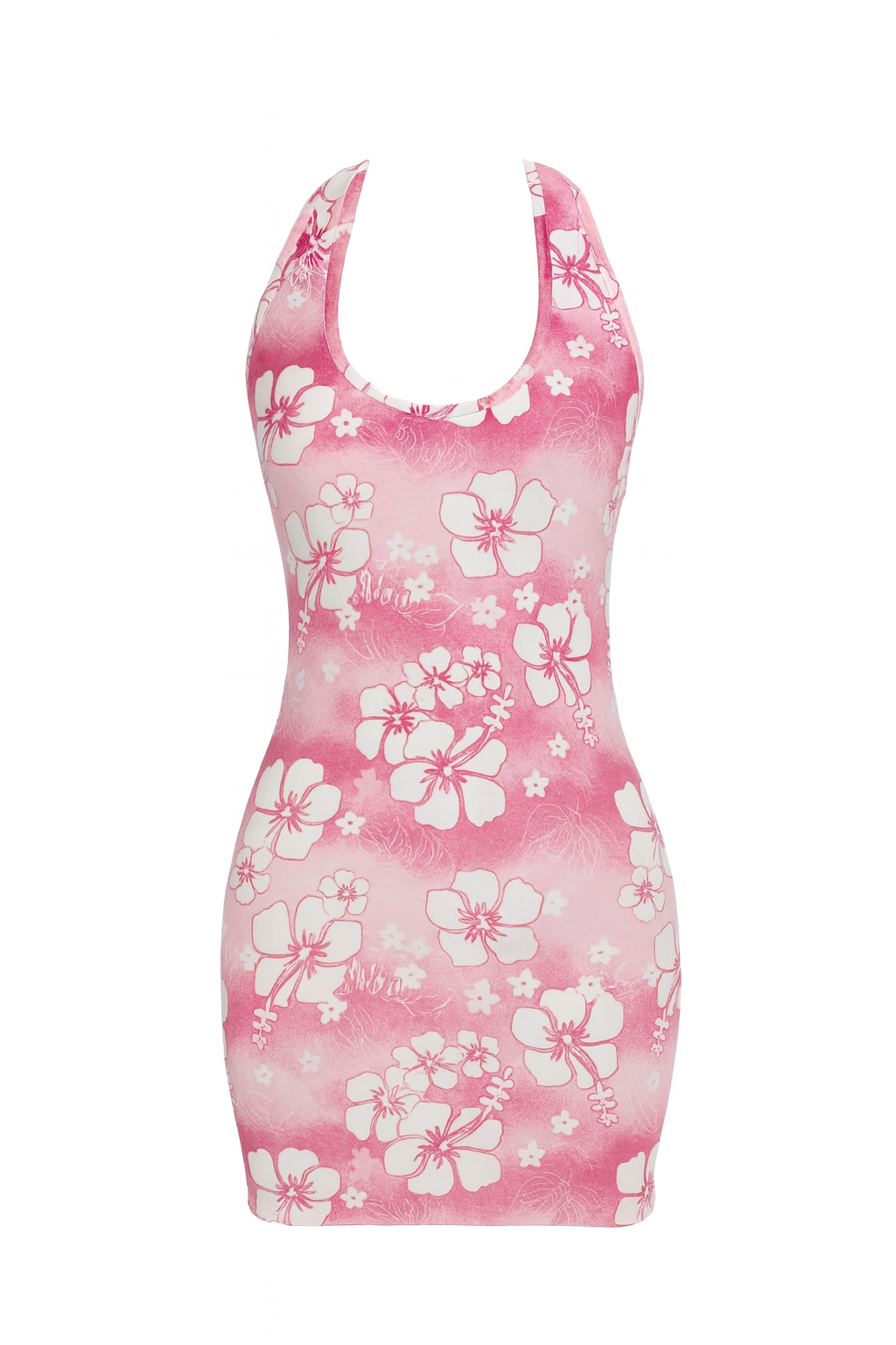 Forever 21 Women's Pink & White Floral Open Back Helter Neck Dress | Forever 21 In Lebanon