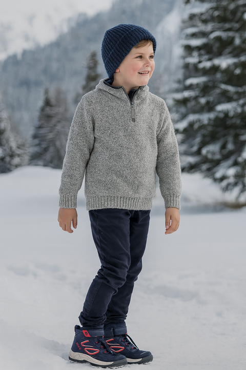 Jack Wolfskin Boy's Navy Sunset Hike Texapore Mid K Sneakers |Jack Wolfskin in Lebanon