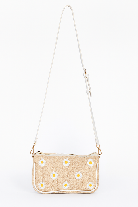 GROSSI Women's Beige Daisy Purse Shoulder Bag| GROSSI in Lebanon