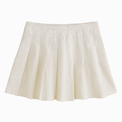 Forever 21 Women's Vanilla Pleated Mini Skirt | Forever 21 In Lebanon