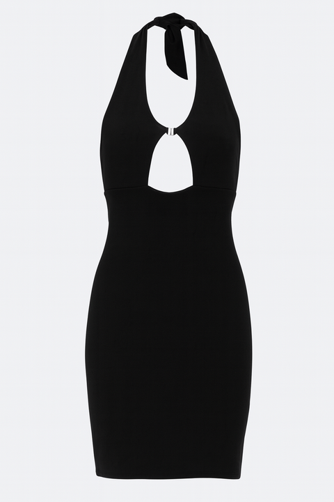 Forever 21 Women's Black Cut-Out Halter Neck Dress |Forever 21 In Lebanon
