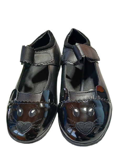 Fout Girl's Black Cat Face Mary Jane Ballerina | Fout In Lebanon