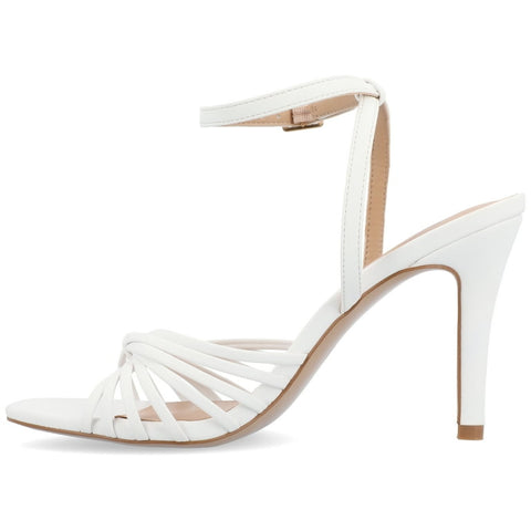 Journee Collection Women's White Vanita Stiletto Strappy Dress Sandals | Journee Collection In Lebanon