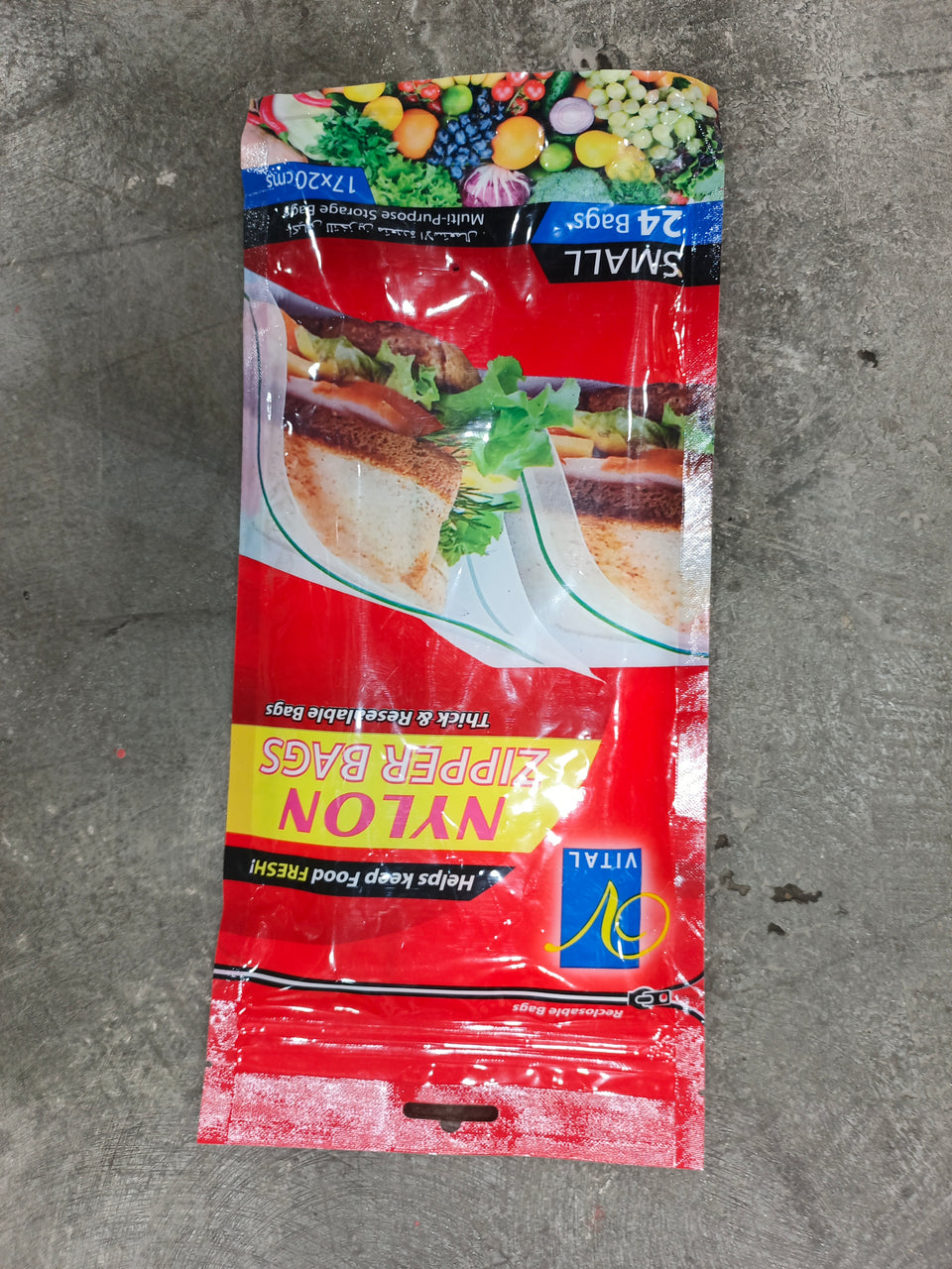 Vital Nylon Zipper Bags Small 24 Bags (VL 508) | Vital In Lebanon