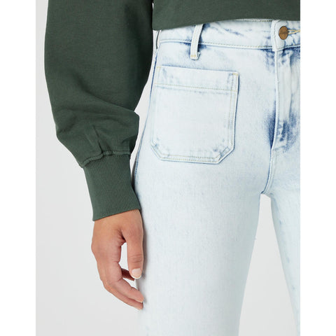 Wrangler Women's Light Blue Be The Storm Flare Jeans | Wrangler In Lebanon
