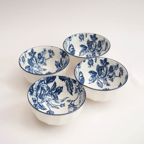 Hinox White & Navy Pack Of 6 Serving Bowls A-6 | Hinox In Lebanon