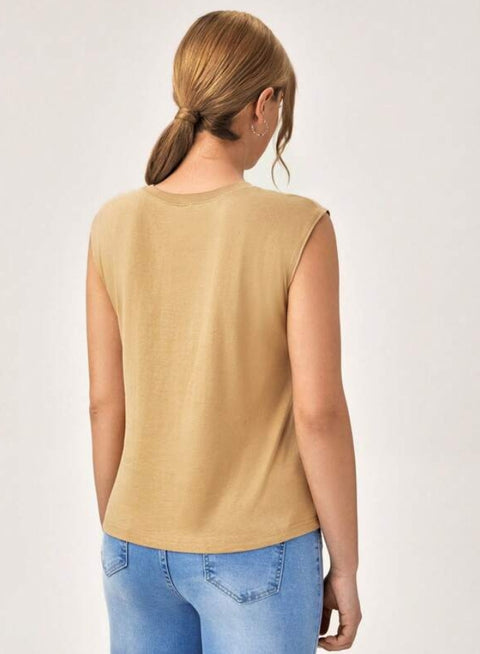 Forever 21 Women's Camel Sleeveless Blouses | Forever 21 In Lebanon