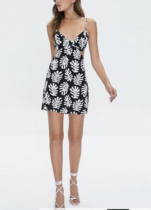 Forever 21 Women's Black & White V Neck Open Back Dress | Forever 21 In Lebanon