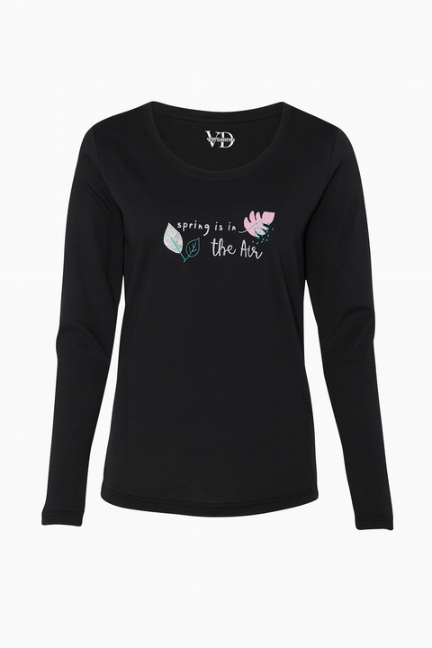 Vivance Women's Black Printed Pajama Top | Vivanc in Lebanon
