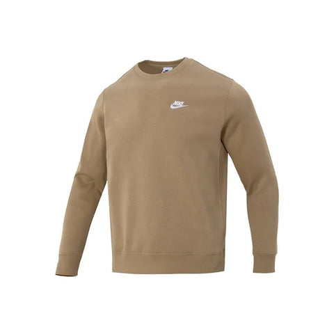Nike Men's Khaki Fleece Crew Sweatshirt | Nike In Lebanon