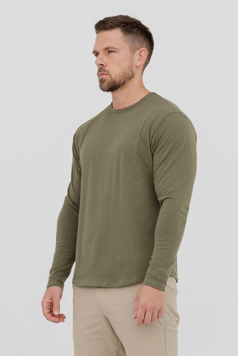 Alternative Men's Khaki Green Long Sleeve Blouse | Alternative In Lebanon