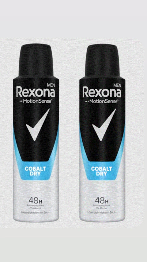 Rexona Cobalt Dry 48H Anti-Perspirant Deodorant For Men 200ml X2 | Rexona In Lebanon