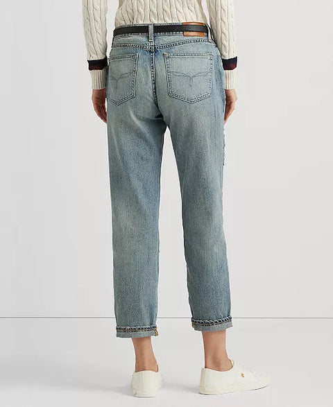 Lauren Ralph Lauren Women's Blue Chubby Relaxed Taper Jeans | Lauren Ralph Lauren In Lebanon