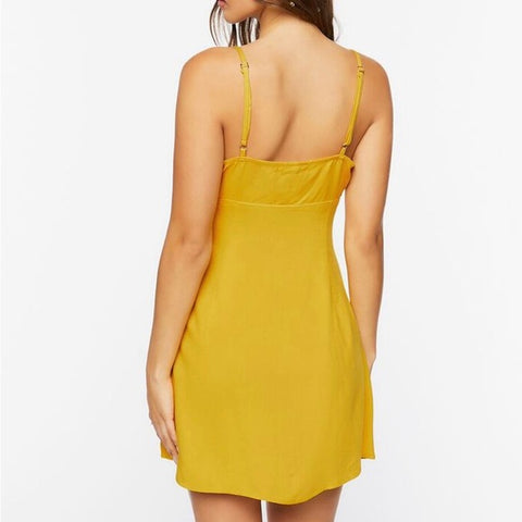 Forever 21 Women's Gold Sleeveless Mini Dress | Forever 21 In Lebanon