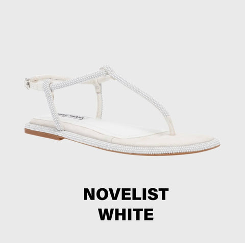Steve Madden Women's White Microsuede Sandals | Steve Madden In Lebanon