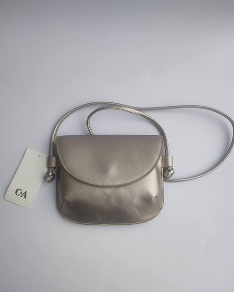 C & A Women's Silver Leather Cross Body Bag | C & A In Lebanon