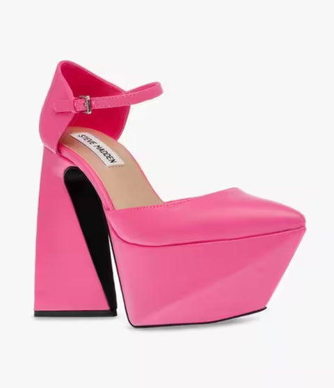 Steve Madden Women's Hot Pink Synthetic Secretz Sandal | Steve Madden In Lebanon