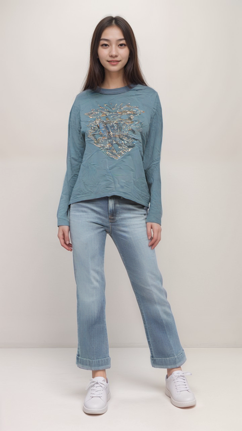 S.Oliver Girl's Petrol Long-Sleeve Blouse |S.Oliver in Lebanon
