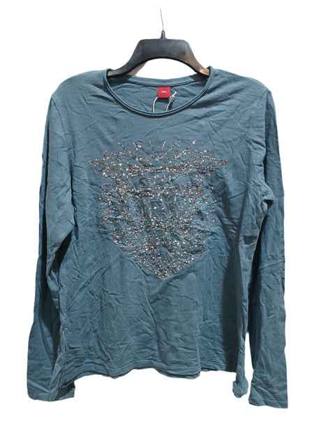 S.Oliver Girl's Petrol Long-Sleeve Blouse |S.Oliver in Lebanon
