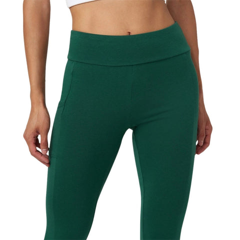 Hue Women's Pine Green Mid-Rise Tech Pocket Leggings | Hue In Lebanon