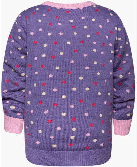 Dedoles Kids Lilac Cheerful Christmas Deer Sweater | Dedoles In Lebanon