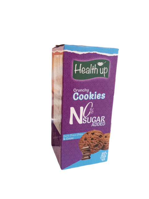 Health Up Crunchy Cookies No Added Sugar Dark Choco Chips & Cocoa 90g | Health Up In Lebanon
