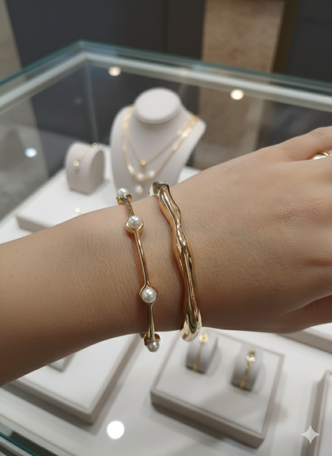 Anne Klein Women's Gold-Tone 2-Pc. Set Boxed Crystal Bangle Bracelets | Anne Klein In Lebanon