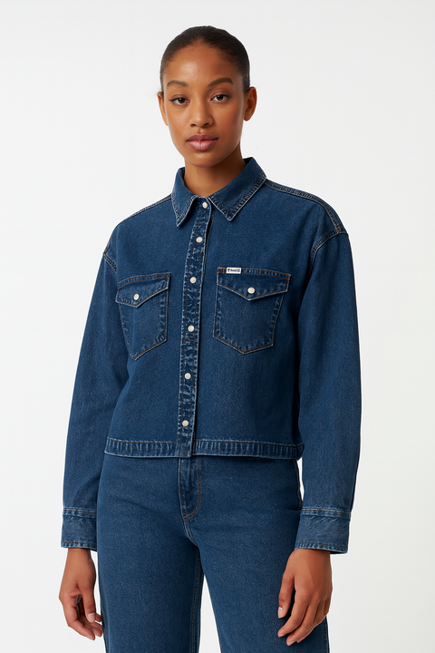 Wrangler Women's Dark Blue Jeans Jacket | Wrangler In Lebanon