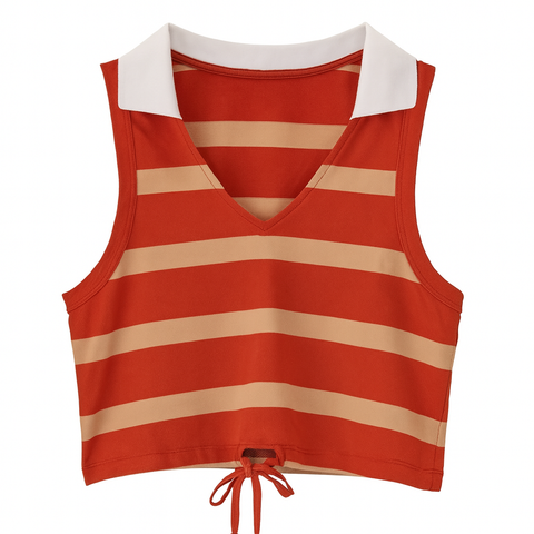 Forever 21 Women’s Ochre Almond Striped Sleeveless Blouse |Forever 21 In Lebanon