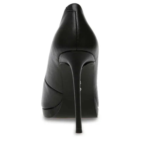 Steve Madden Women's Black Leather Klassy Heels | Steve Madden In Lebanon