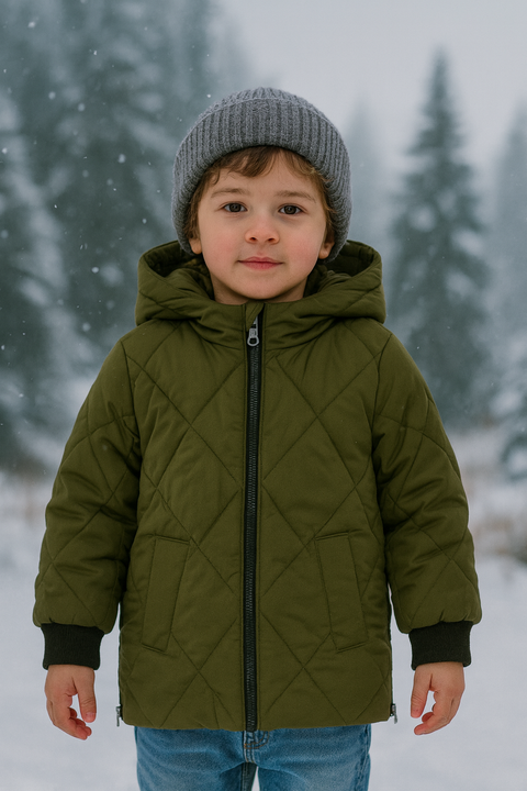 Terranova Boy's Puffer Olive Green Jacket  | Terranova In Lebanon